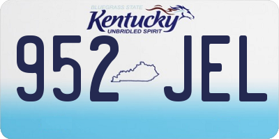 KY license plate 952JEL