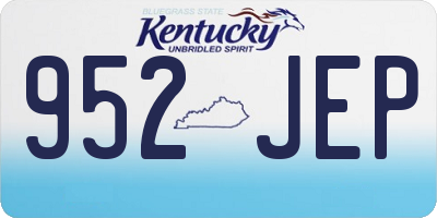 KY license plate 952JEP
