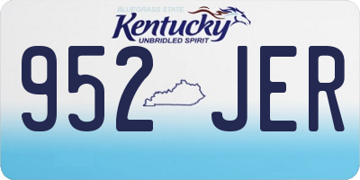 KY license plate 952JER