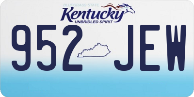 KY license plate 952JEW