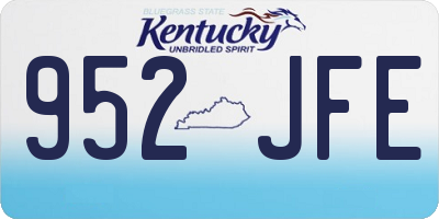 KY license plate 952JFE