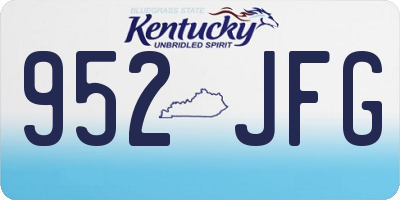 KY license plate 952JFG