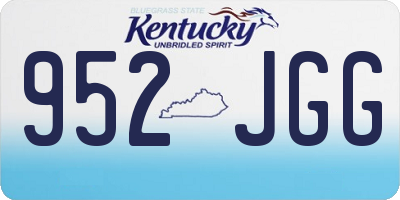KY license plate 952JGG