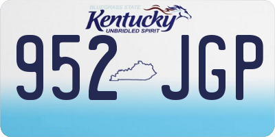 KY license plate 952JGP
