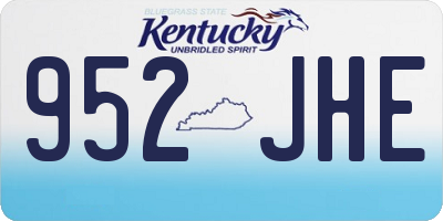KY license plate 952JHE