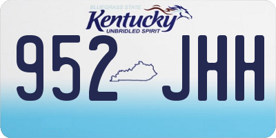 KY license plate 952JHH