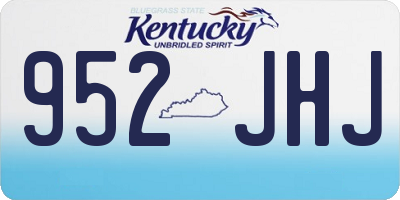 KY license plate 952JHJ