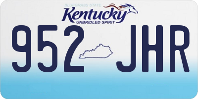 KY license plate 952JHR
