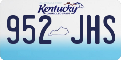 KY license plate 952JHS