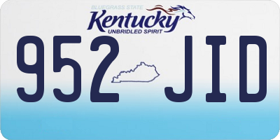 KY license plate 952JID