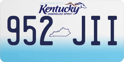 KY license plate 952JII