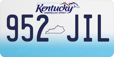 KY license plate 952JIL