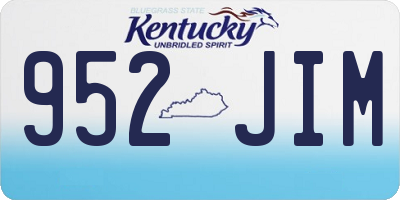 KY license plate 952JIM
