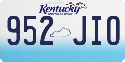 KY license plate 952JIO