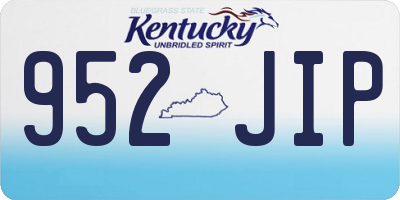 KY license plate 952JIP