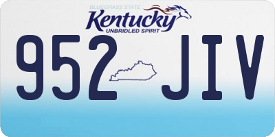 KY license plate 952JIV