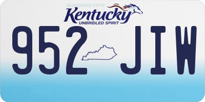 KY license plate 952JIW