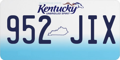 KY license plate 952JIX