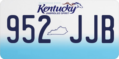 KY license plate 952JJB