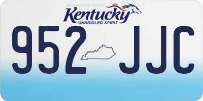 KY license plate 952JJC