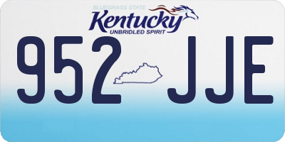 KY license plate 952JJE