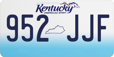 KY license plate 952JJF