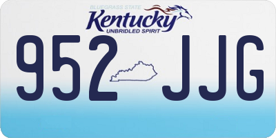 KY license plate 952JJG