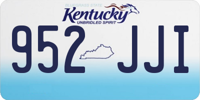 KY license plate 952JJI