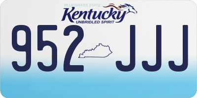 KY license plate 952JJJ