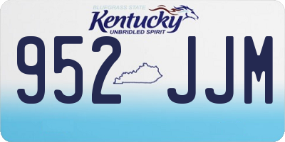 KY license plate 952JJM