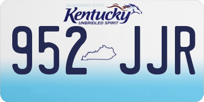 KY license plate 952JJR