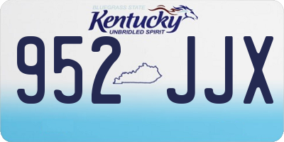 KY license plate 952JJX