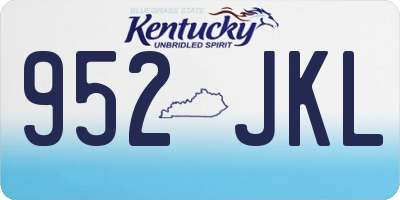 KY license plate 952JKL