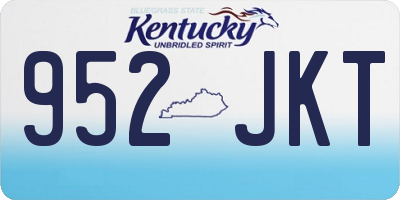 KY license plate 952JKT