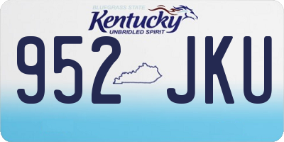 KY license plate 952JKU