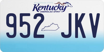 KY license plate 952JKV