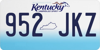 KY license plate 952JKZ