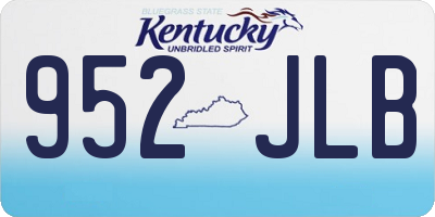 KY license plate 952JLB