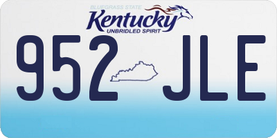 KY license plate 952JLE