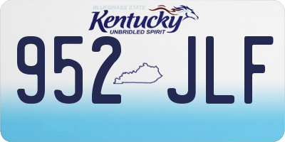 KY license plate 952JLF