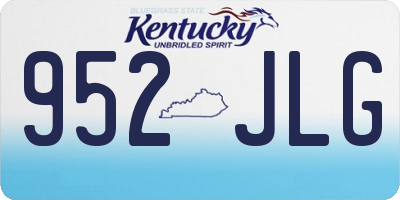 KY license plate 952JLG