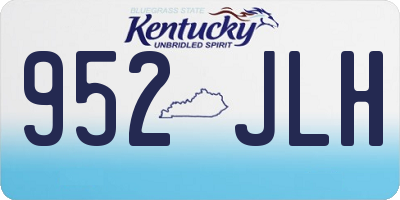KY license plate 952JLH