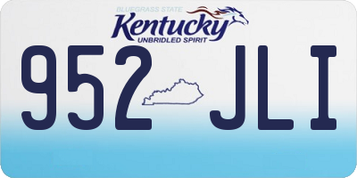 KY license plate 952JLI