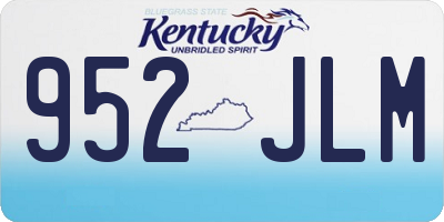 KY license plate 952JLM