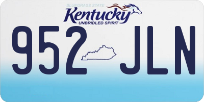 KY license plate 952JLN