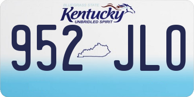 KY license plate 952JLO