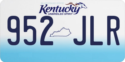 KY license plate 952JLR