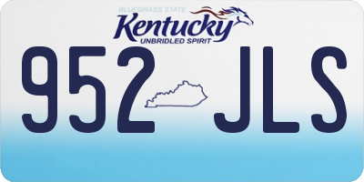 KY license plate 952JLS