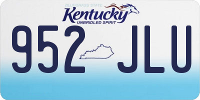 KY license plate 952JLU