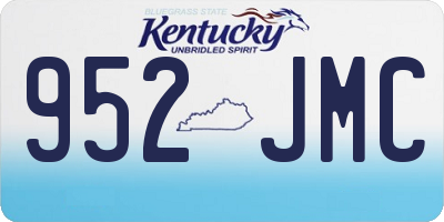 KY license plate 952JMC